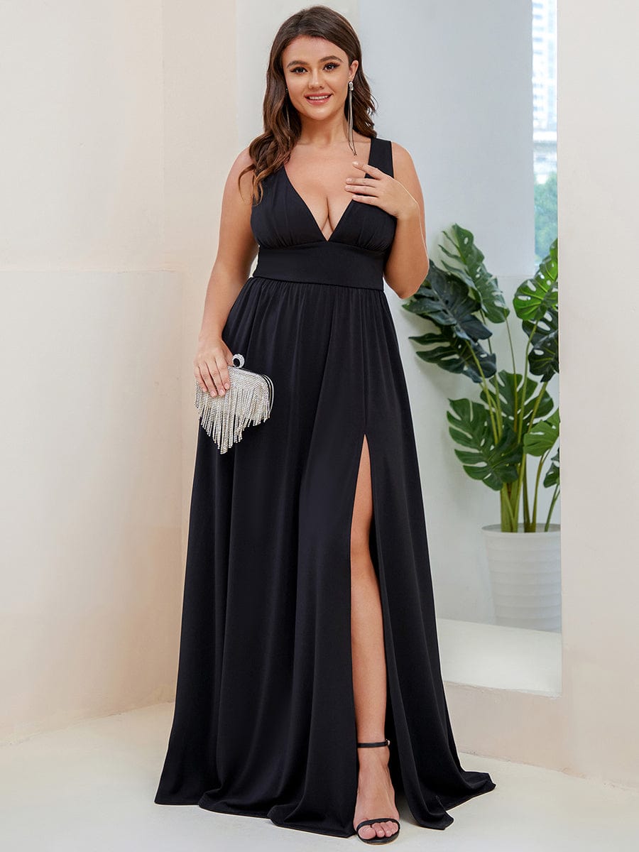 Hot Sexy V Neck Sequins Evening Prom Party Dresses High Slit Celebrity Gown  New | eBay